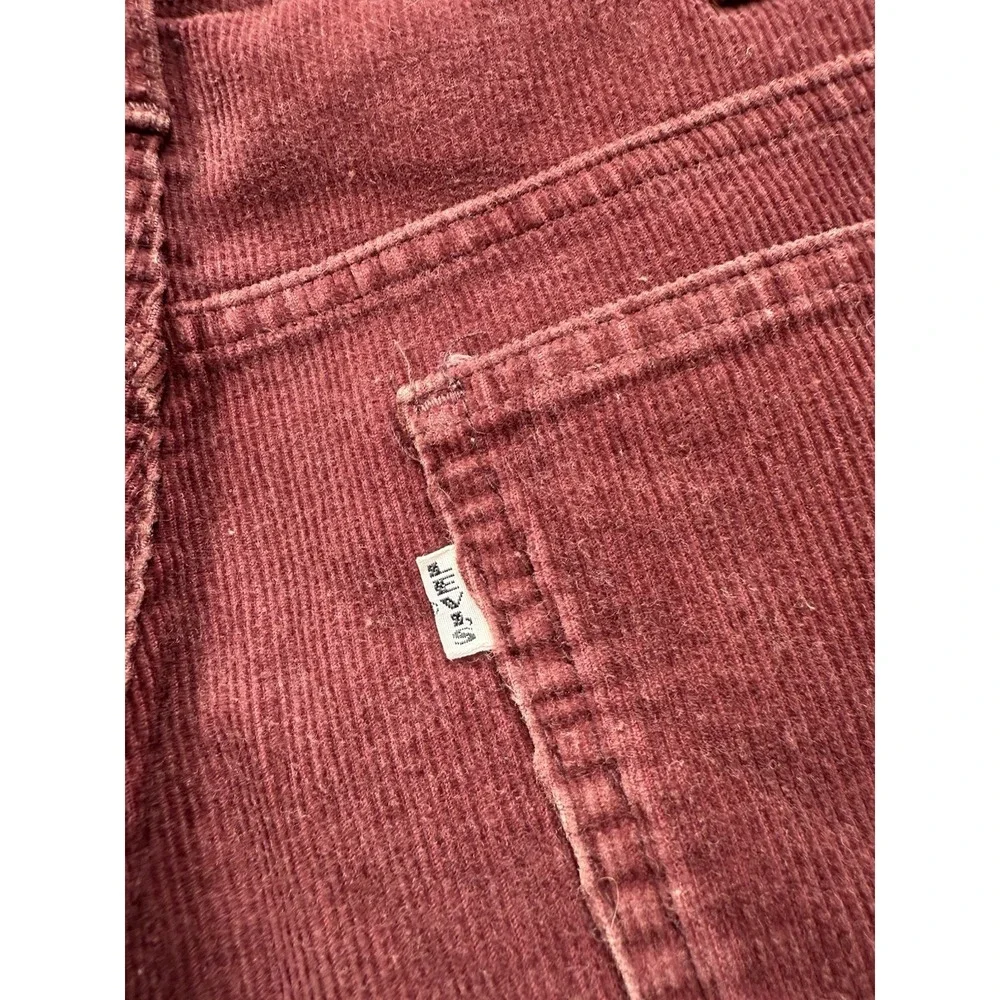 Vintage Levis Big E Jeans Mens 30x30 Flare Corduroy Pants Talon Zipper USA Made
